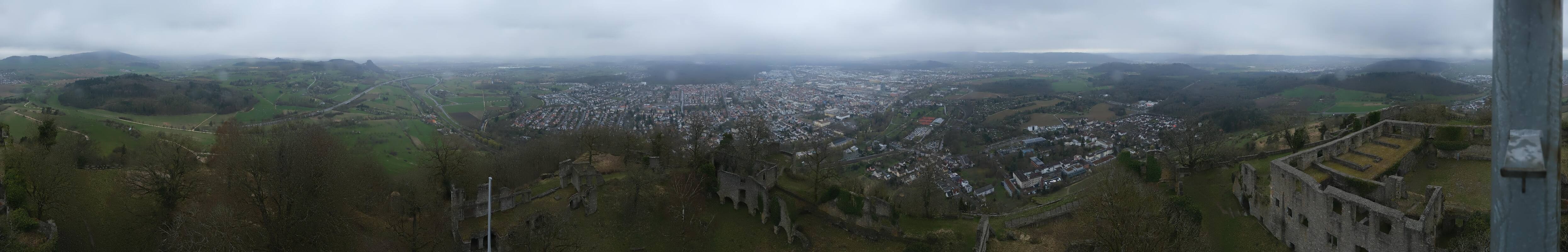 Archiv Foto Webcam Blick auf Singen von der Festung Hohentwiel