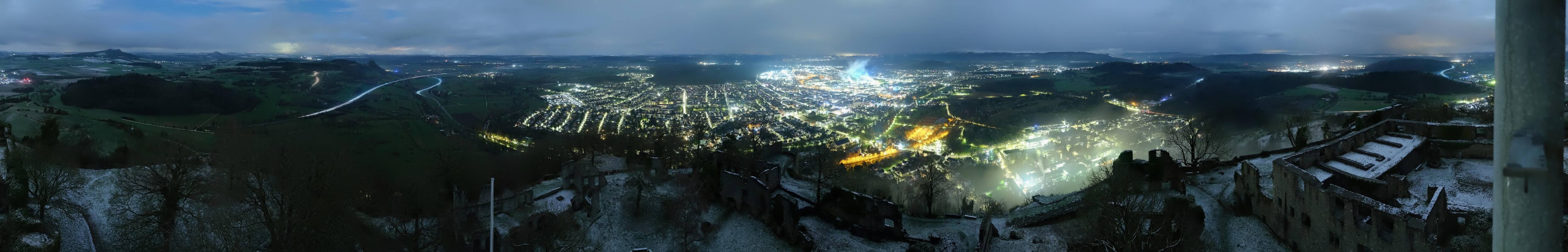 Archiv Foto Webcam Blick auf Singen von der Festung Hohentwiel