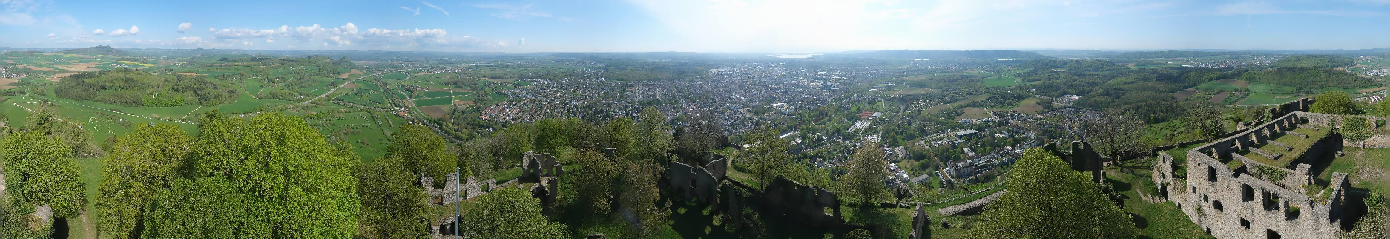 Archiv Foto Webcam Blick auf Singen von der Festung Hohentwiel