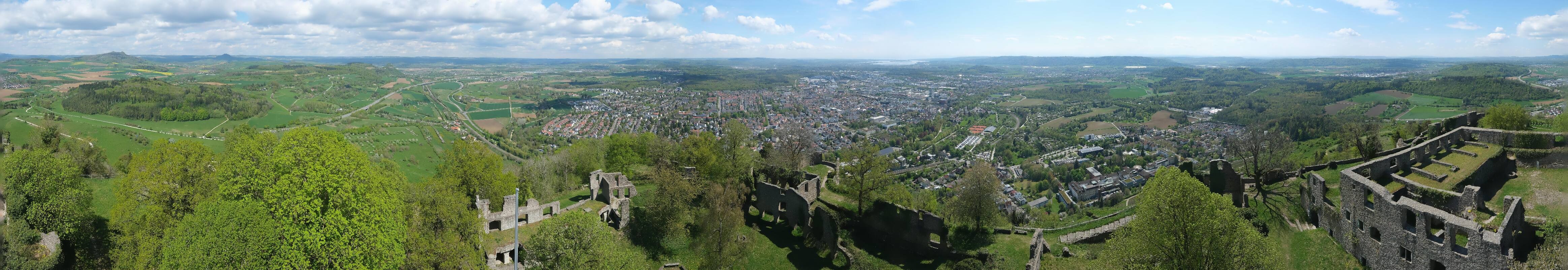 Archiv Foto Webcam Blick auf Singen von der Festung Hohentwiel