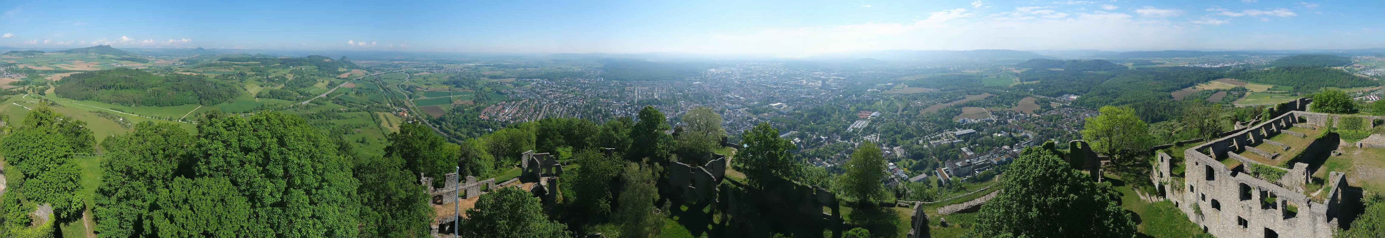 Archiv Foto Webcam Blick auf Singen von der Festung Hohentwiel