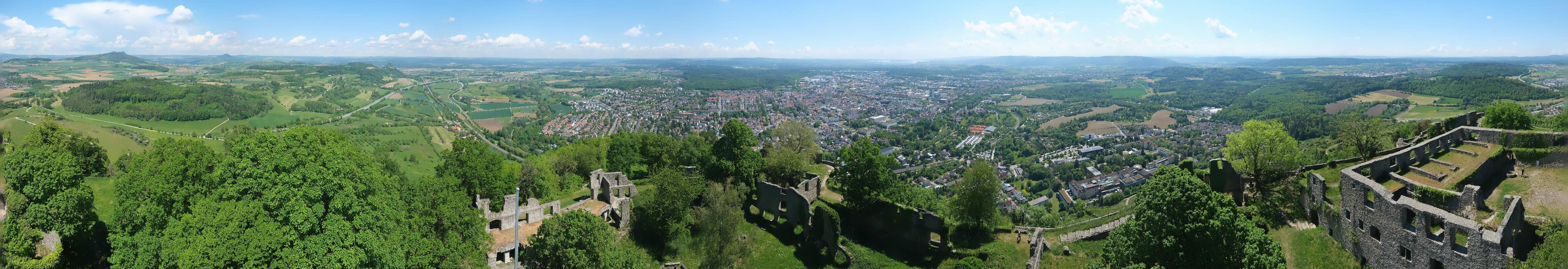 Archiv Foto Webcam Blick auf Singen von der Festung Hohentwiel