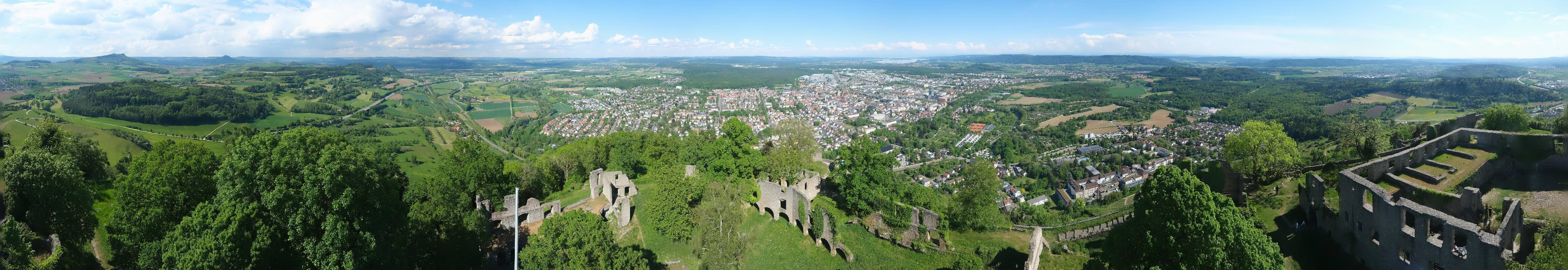 Archiv Foto Webcam Blick auf Singen von der Festung Hohentwiel