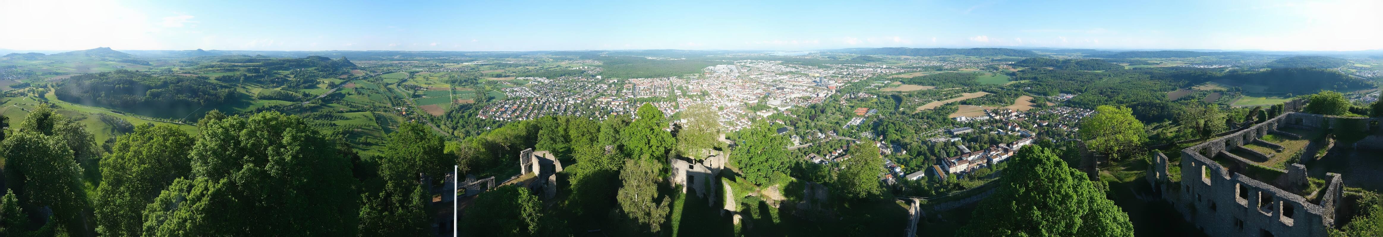 Archiv Foto Webcam Blick auf Singen von der Festung Hohentwiel