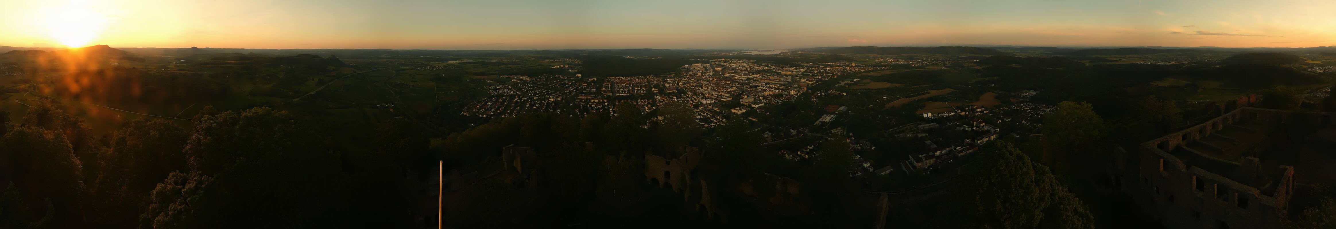 Archiv Foto Webcam Blick auf Singen von der Festung Hohentwiel