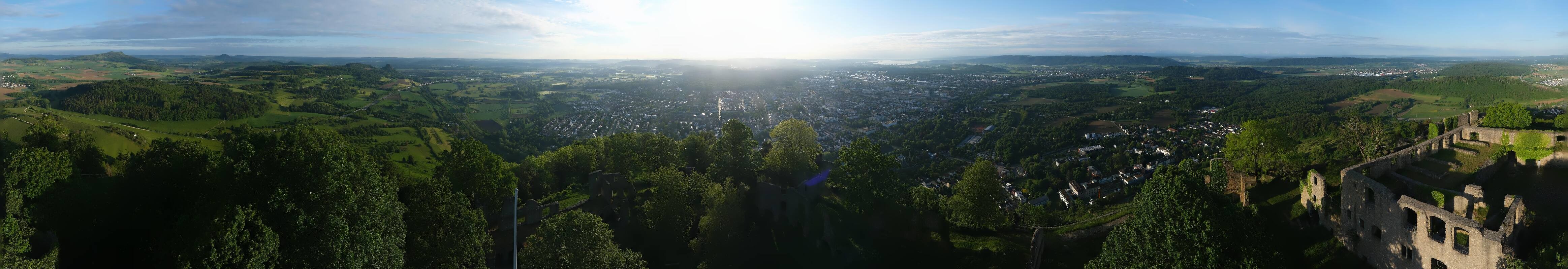 Archiv Foto Webcam Blick auf Singen von der Festung Hohentwiel