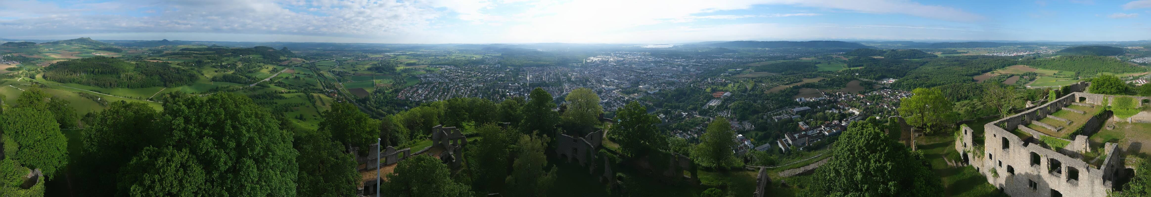 Archiv Foto Webcam Blick auf Singen von der Festung Hohentwiel