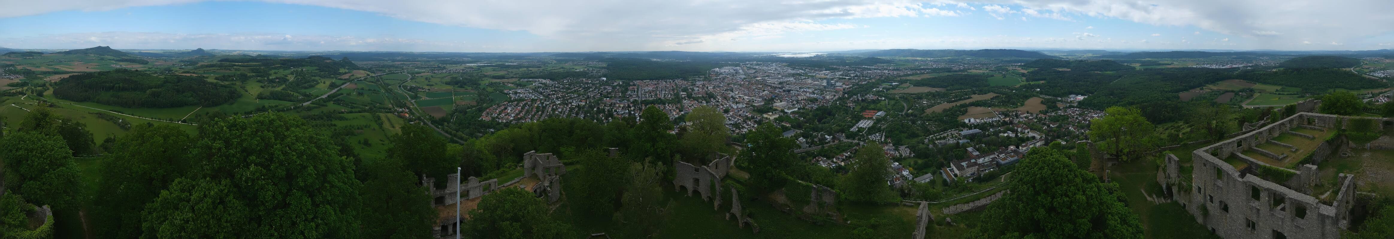 Archiv Foto Webcam Blick auf Singen von der Festung Hohentwiel
