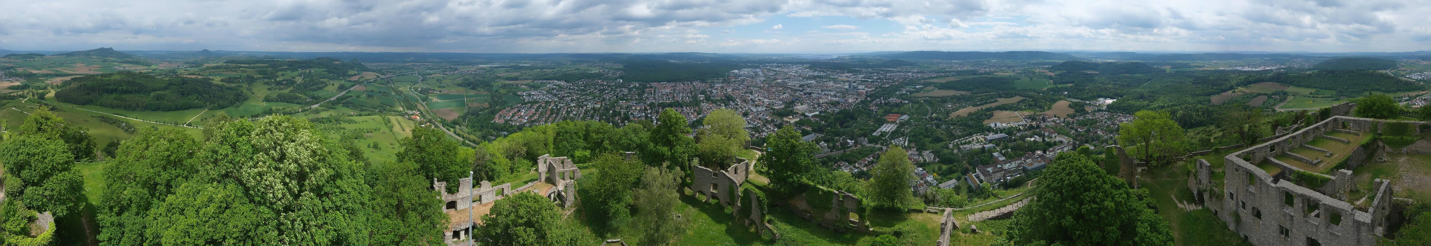 Archiv Foto Webcam Blick auf Singen von der Festung Hohentwiel