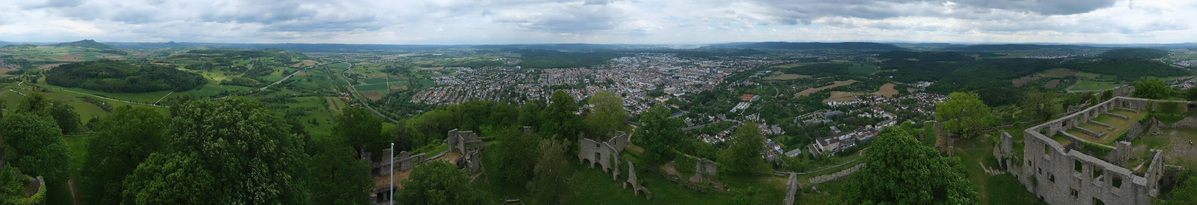 Archiv Foto Webcam Blick auf Singen von der Festung Hohentwiel