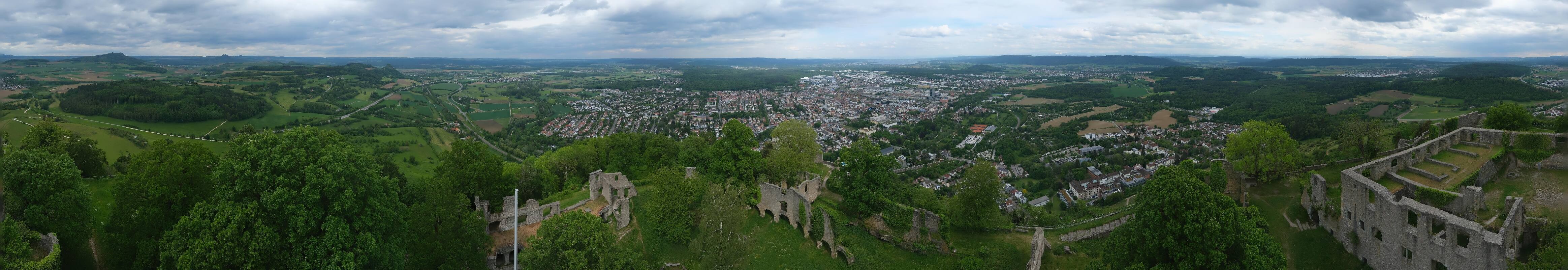 Archiv Foto Webcam Blick auf Singen von der Festung Hohentwiel