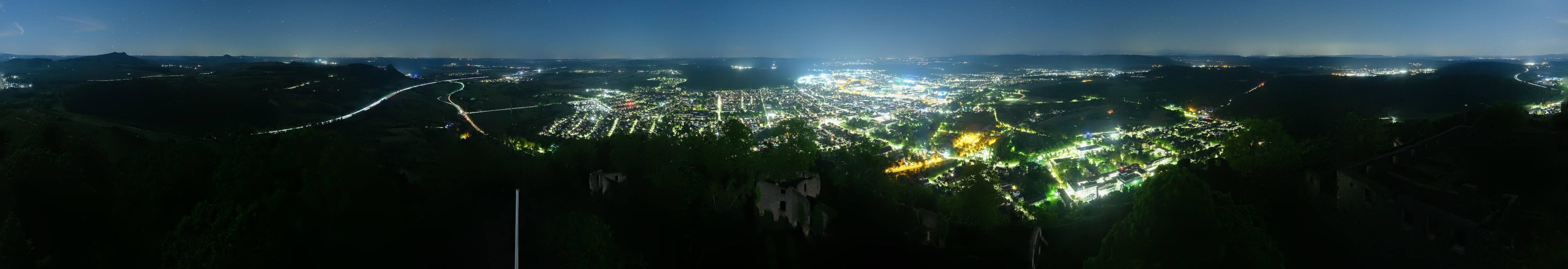Archiv Foto Webcam Blick auf Singen von der Festung Hohentwiel