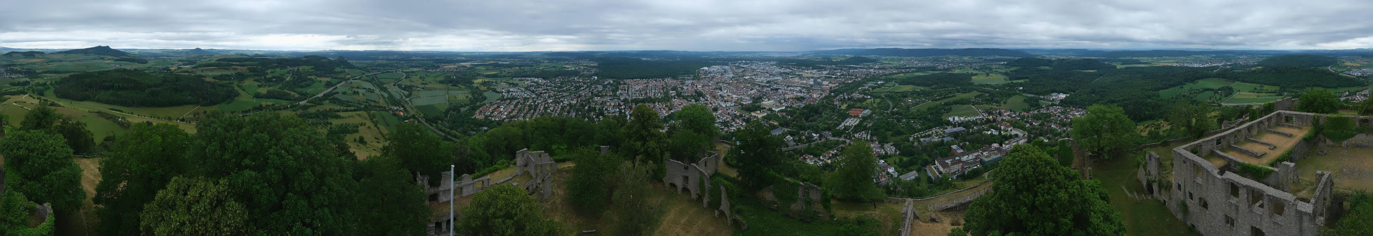 Archiv Foto Webcam Blick auf Singen von der Festung Hohentwiel