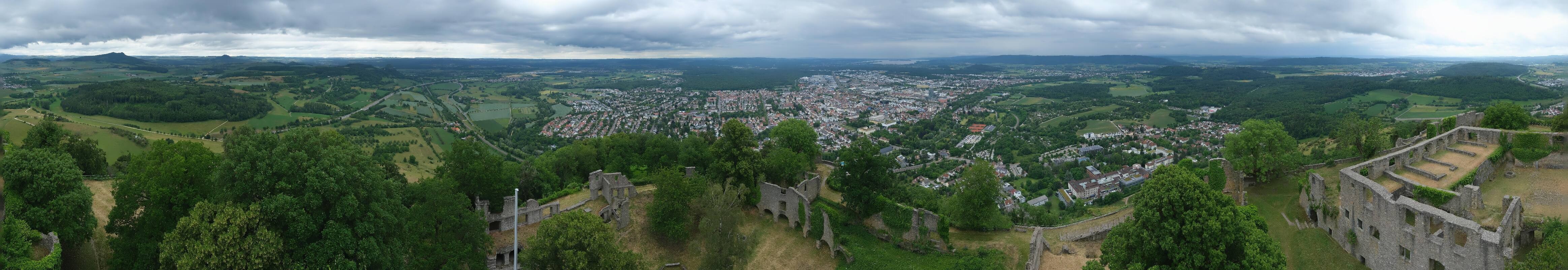 Archiv Foto Webcam Blick auf Singen von der Festung Hohentwiel