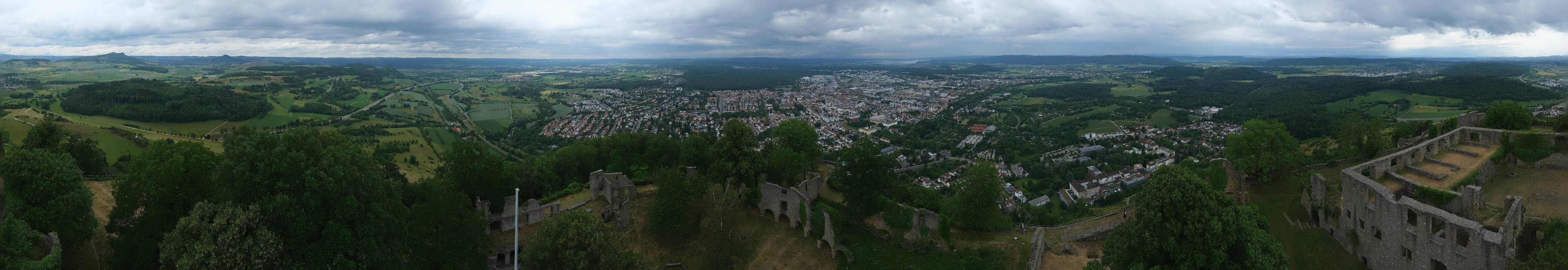 Archiv Foto Webcam Blick auf Singen von der Festung Hohentwiel