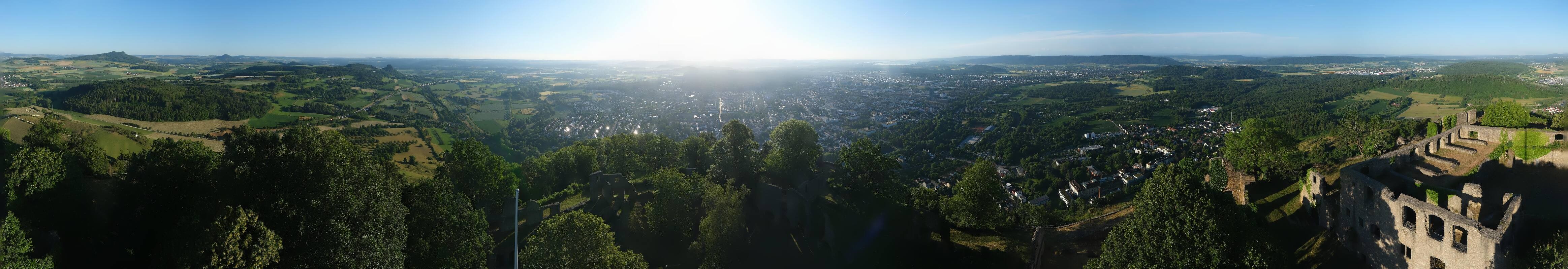 Archiv Foto Webcam Blick auf Singen von der Festung Hohentwiel