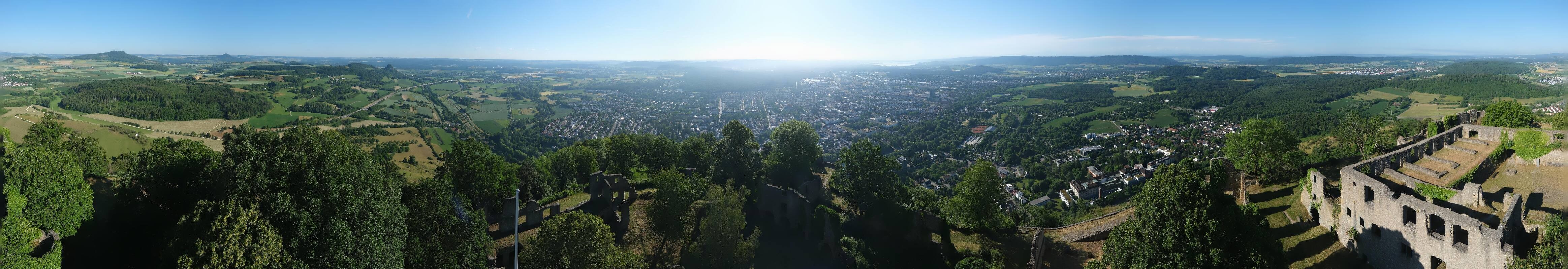 Archiv Foto Webcam Blick auf Singen von der Festung Hohentwiel