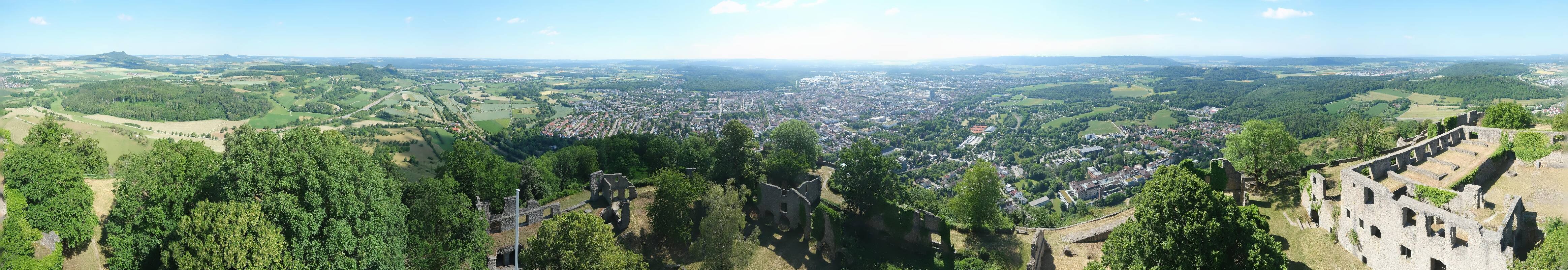 Archiv Foto Webcam Blick auf Singen von der Festung Hohentwiel