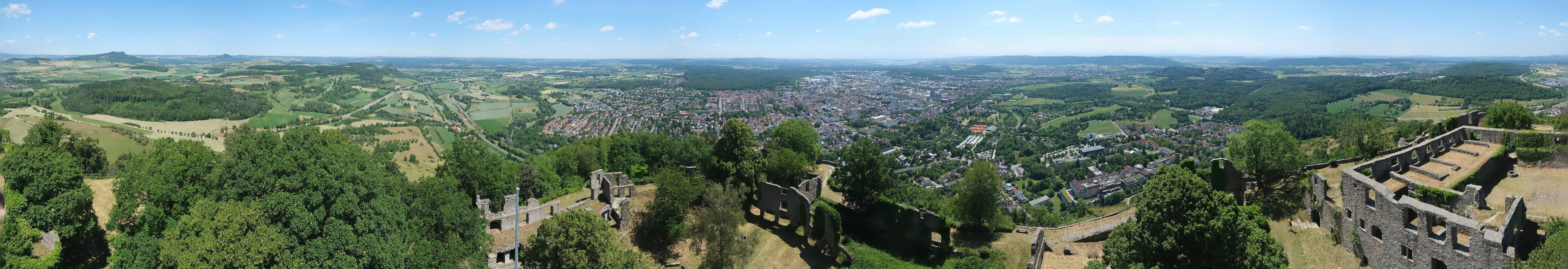 Archiv Foto Webcam Blick auf Singen von der Festung Hohentwiel