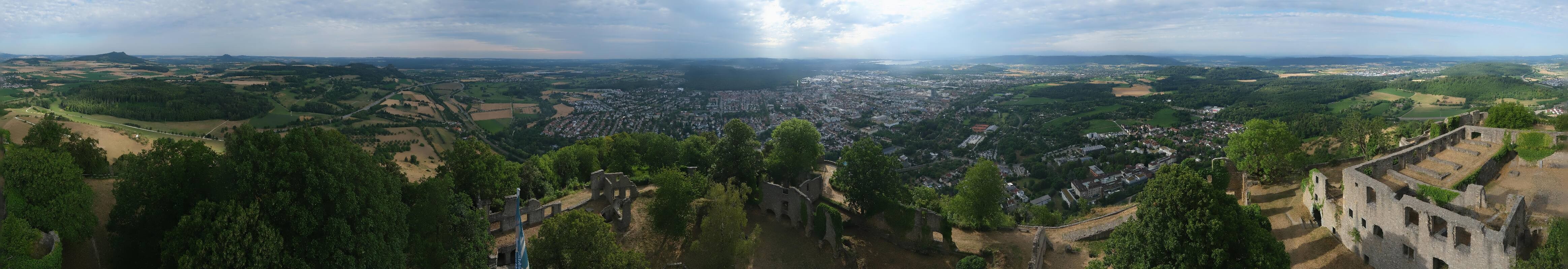 Archiv Foto Webcam Blick auf Singen von der Festung Hohentwiel