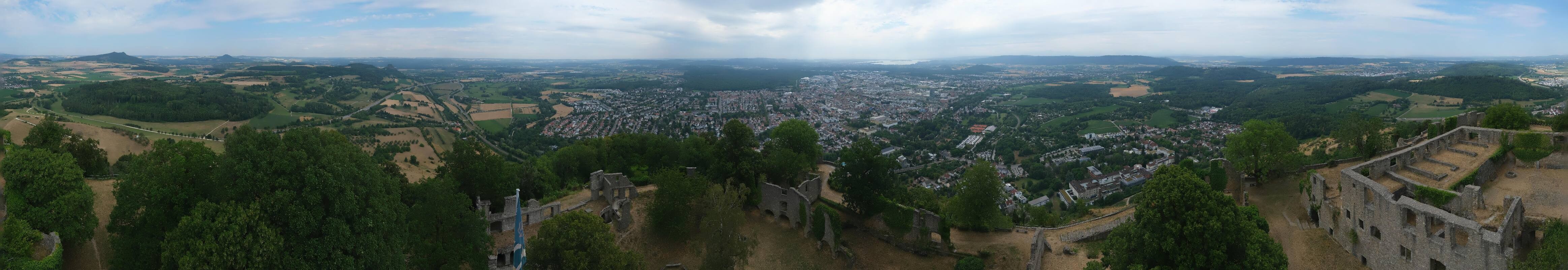 Archiv Foto Webcam Blick auf Singen von der Festung Hohentwiel