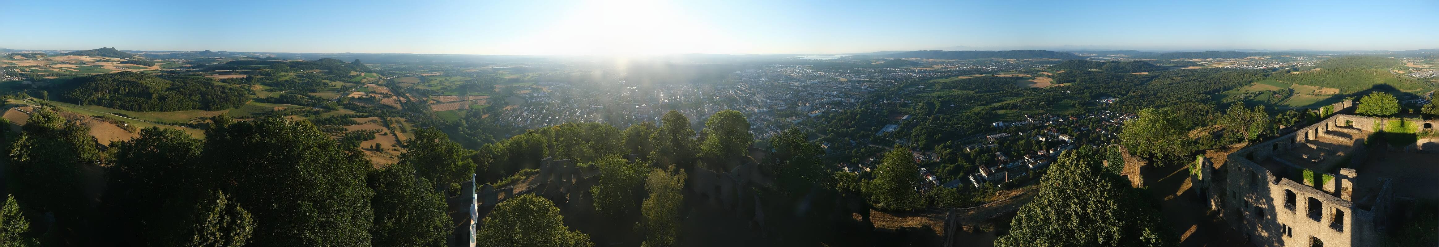 Archiv Foto Webcam Blick auf Singen von der Festung Hohentwiel