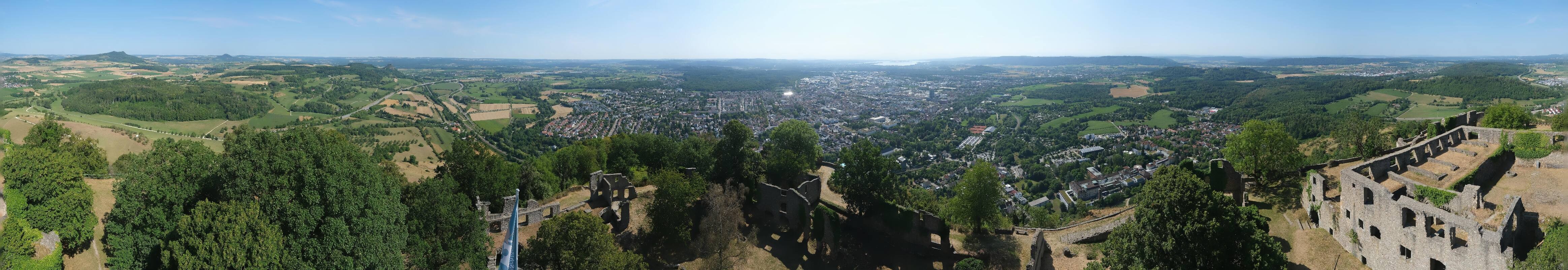 Archiv Foto Webcam Blick auf Singen von der Festung Hohentwiel