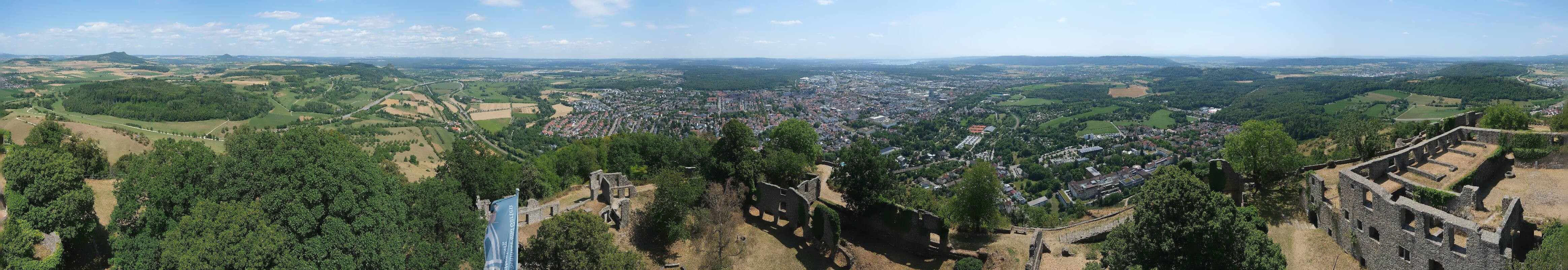 Archiv Foto Webcam Blick auf Singen von der Festung Hohentwiel