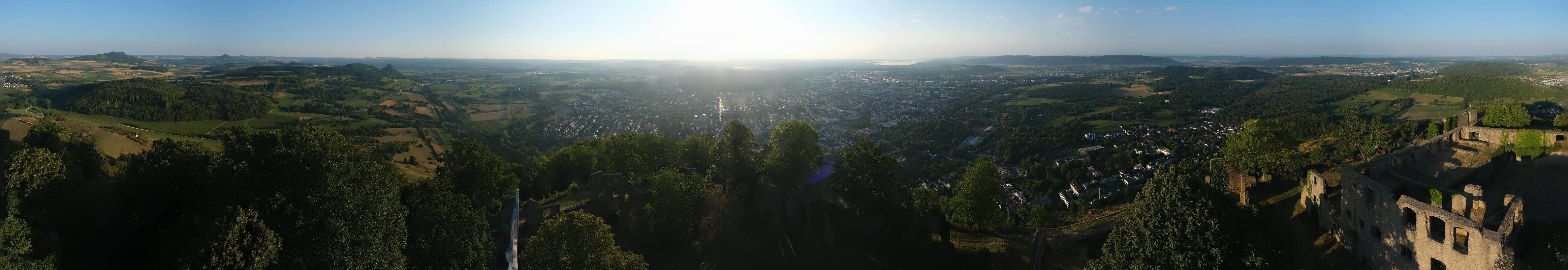Archiv Foto Webcam Blick auf Singen von der Festung Hohentwiel