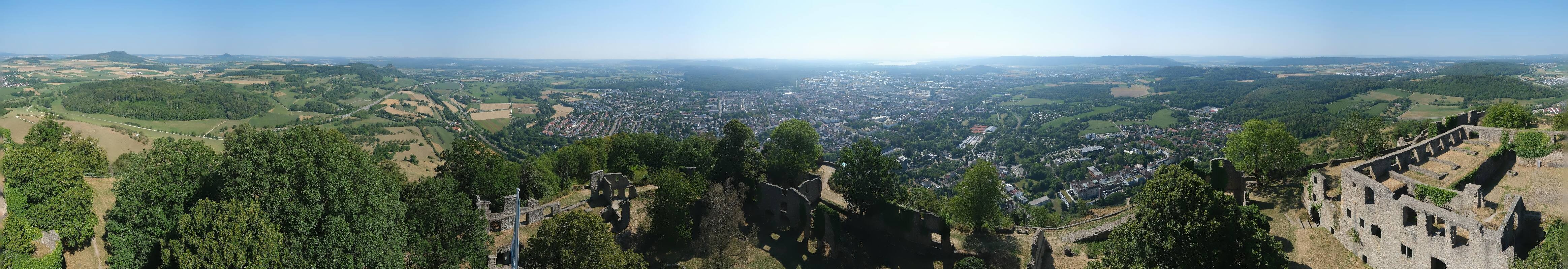 Archiv Foto Webcam Blick auf Singen von der Festung Hohentwiel
