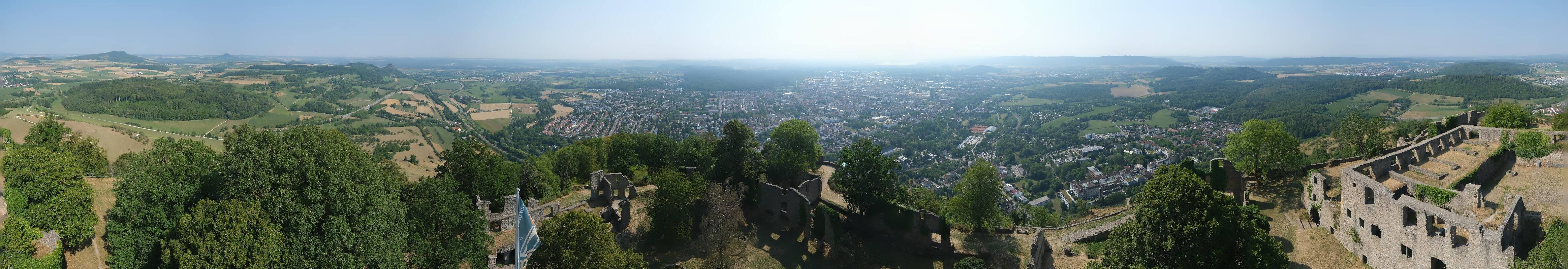Archiv Foto Webcam Blick auf Singen von der Festung Hohentwiel