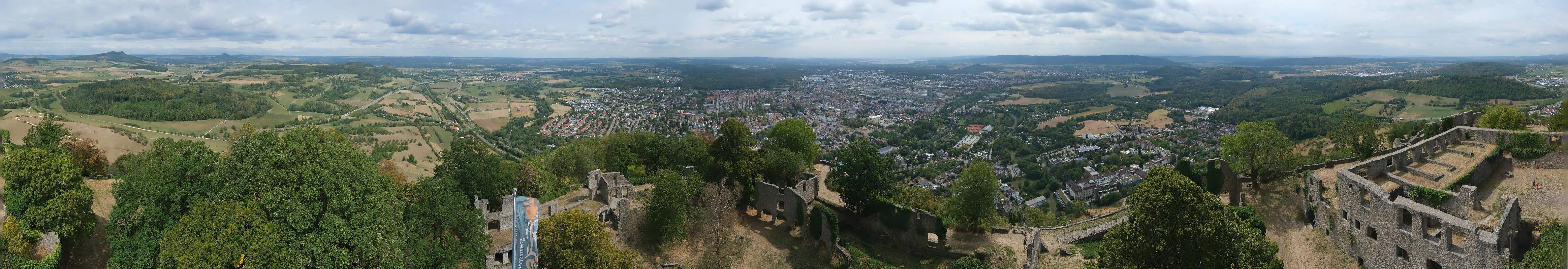 Archiv Foto Webcam Blick auf Singen von der Festung Hohentwiel
