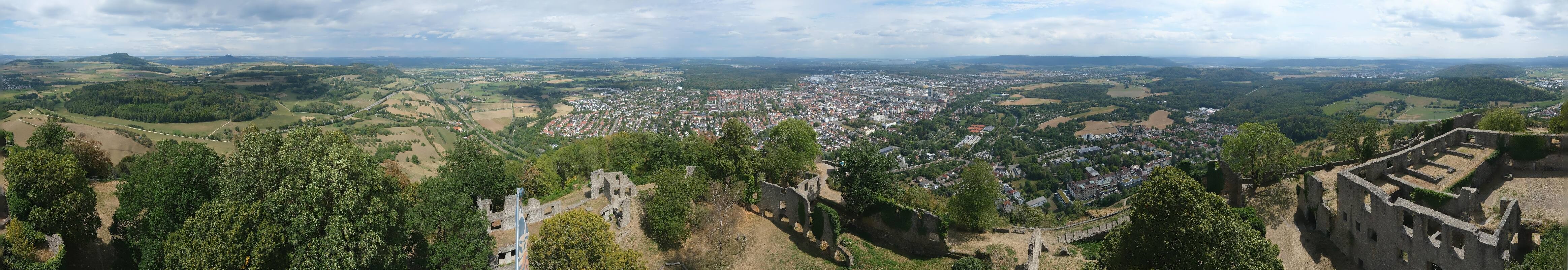 Archiv Foto Webcam Blick auf Singen von der Festung Hohentwiel