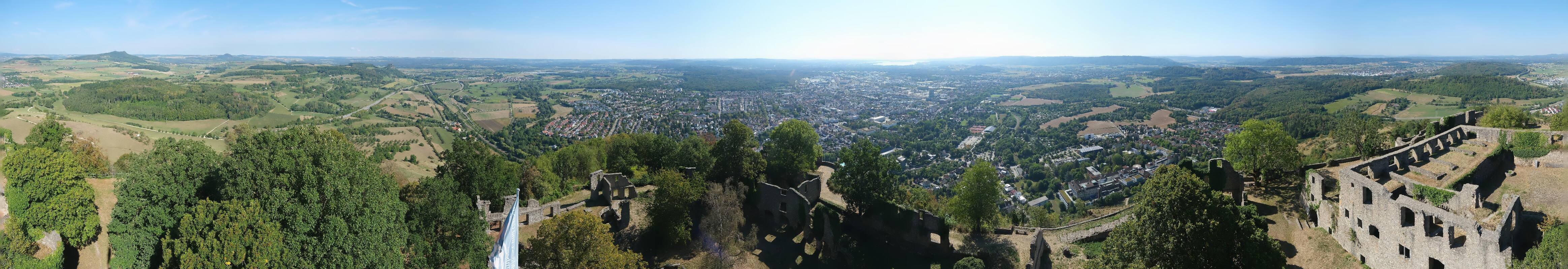 Archiv Foto Webcam Blick auf Singen von der Festung Hohentwiel