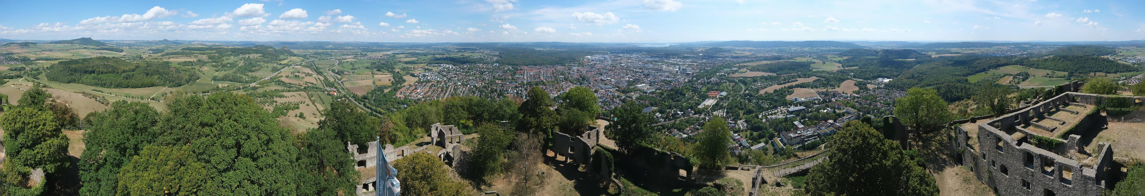 Archiv Foto Webcam Blick auf Singen von der Festung Hohentwiel