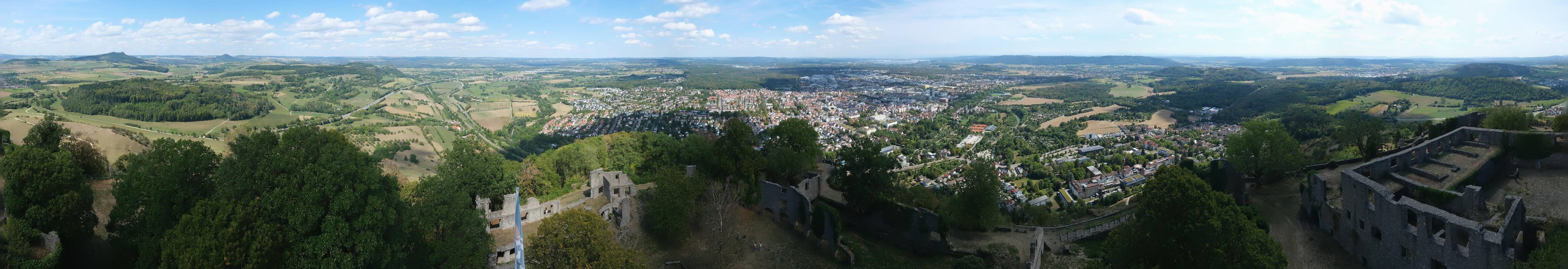 Archiv Foto Webcam Blick auf Singen von der Festung Hohentwiel