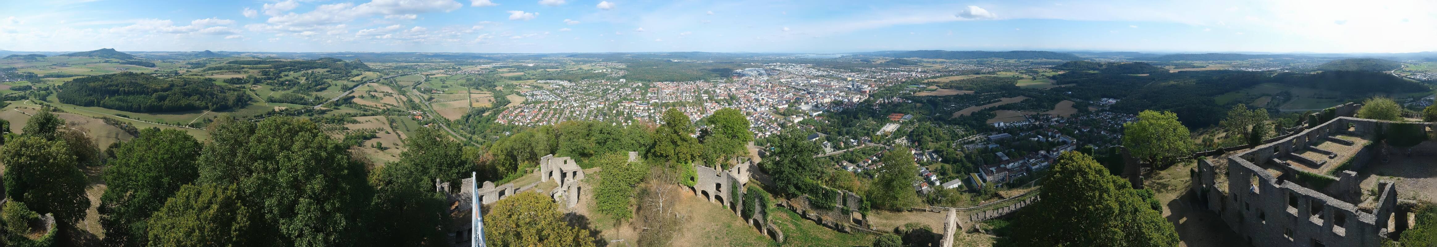 Archiv Foto Webcam Blick auf Singen von der Festung Hohentwiel