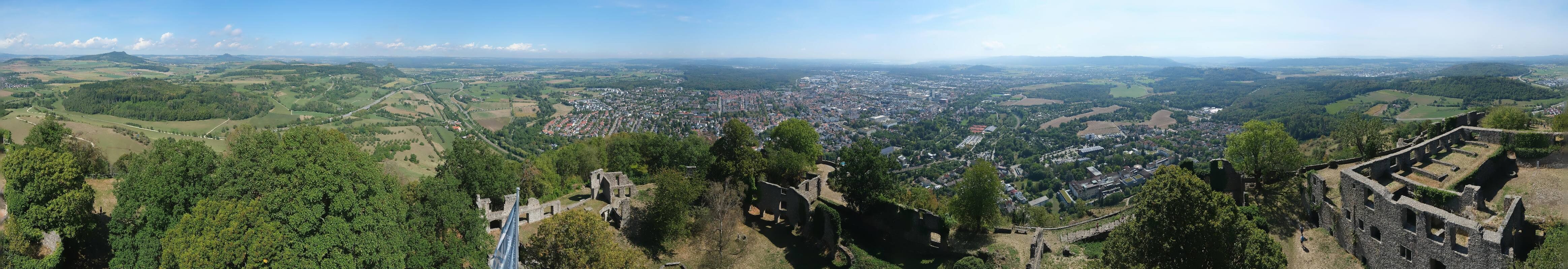 Archiv Foto Webcam Blick auf Singen von der Festung Hohentwiel