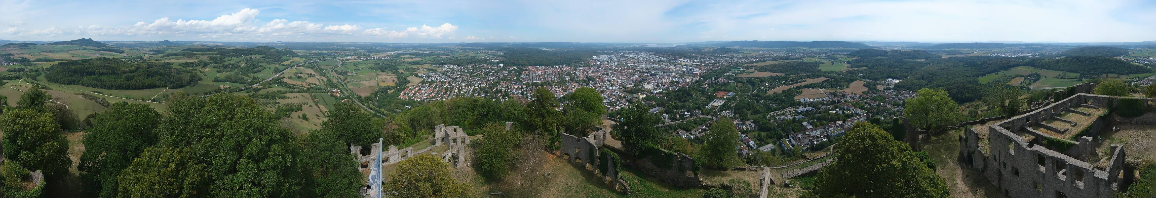 Archiv Foto Webcam Blick auf Singen von der Festung Hohentwiel
