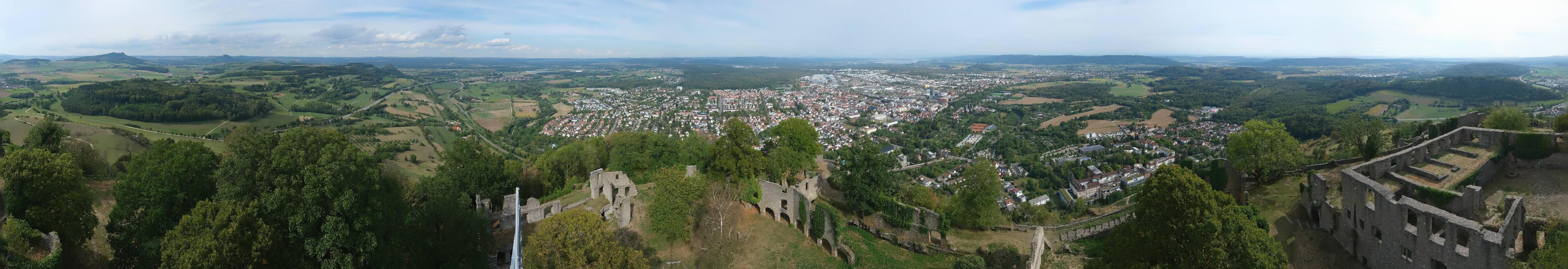 Archiv Foto Webcam Blick auf Singen von der Festung Hohentwiel