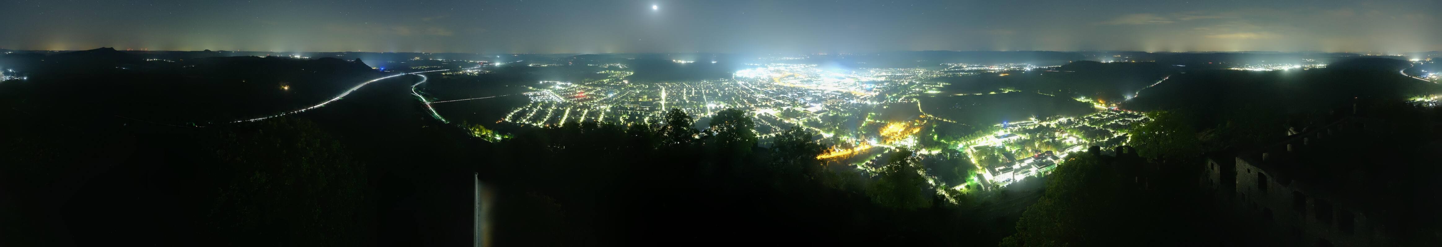 Archiv Foto Webcam Blick auf Singen von der Festung Hohentwiel