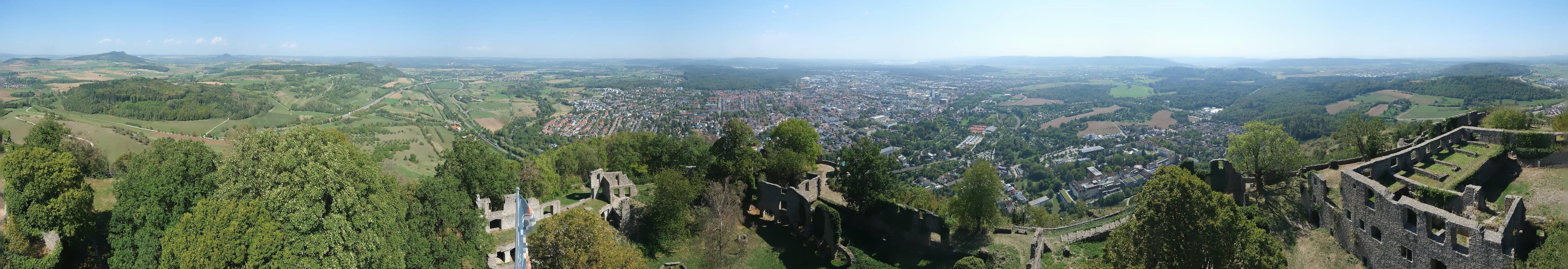 Archiv Foto Webcam Blick auf Singen von der Festung Hohentwiel