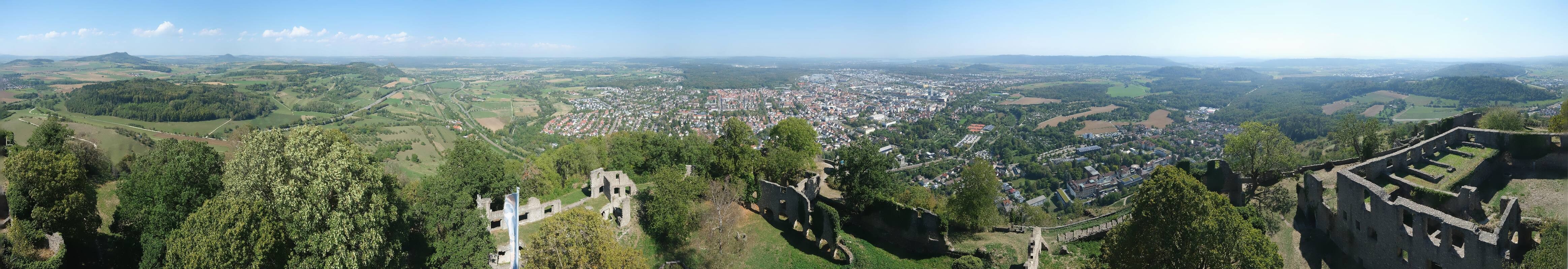 Archiv Foto Webcam Blick auf Singen von der Festung Hohentwiel