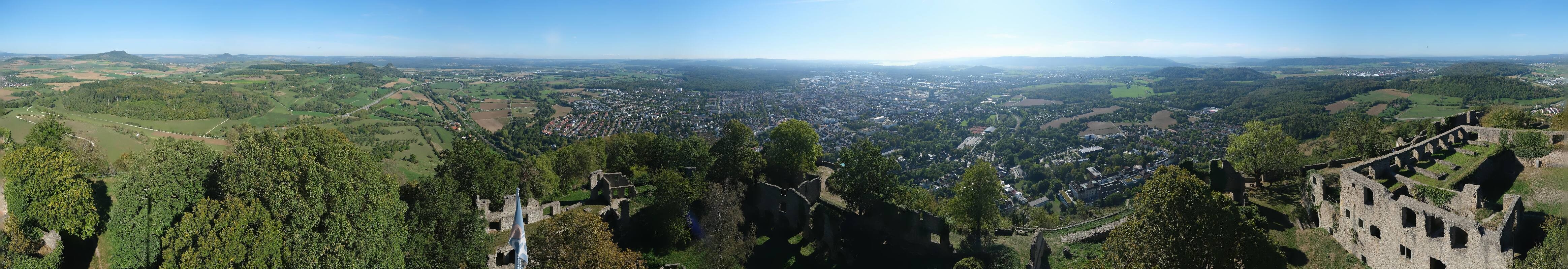 Archiv Foto Webcam Blick auf Singen von der Festung Hohentwiel