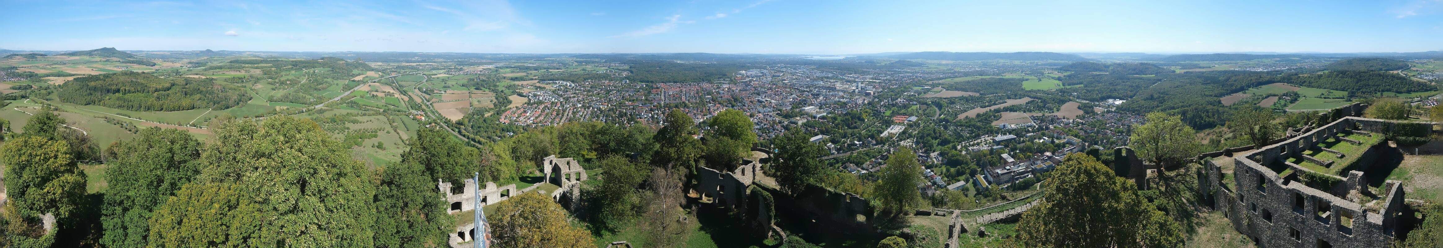 Archiv Foto Webcam Blick auf Singen von der Festung Hohentwiel