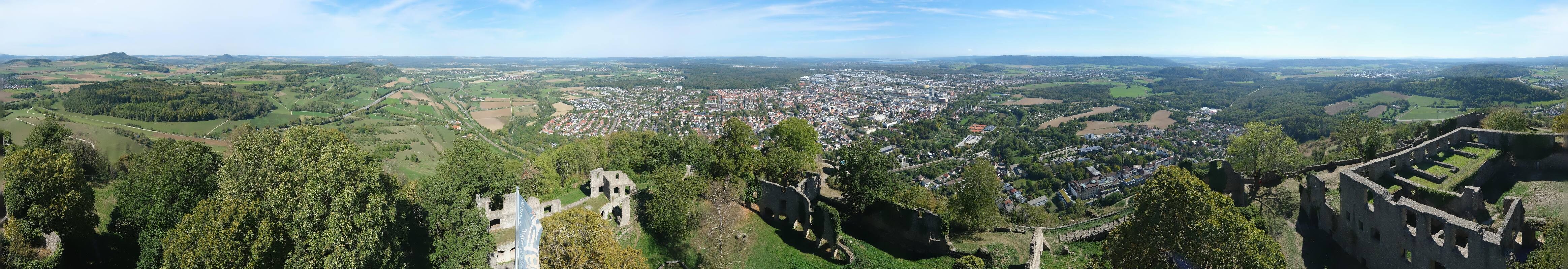 Archiv Foto Webcam Blick auf Singen von der Festung Hohentwiel