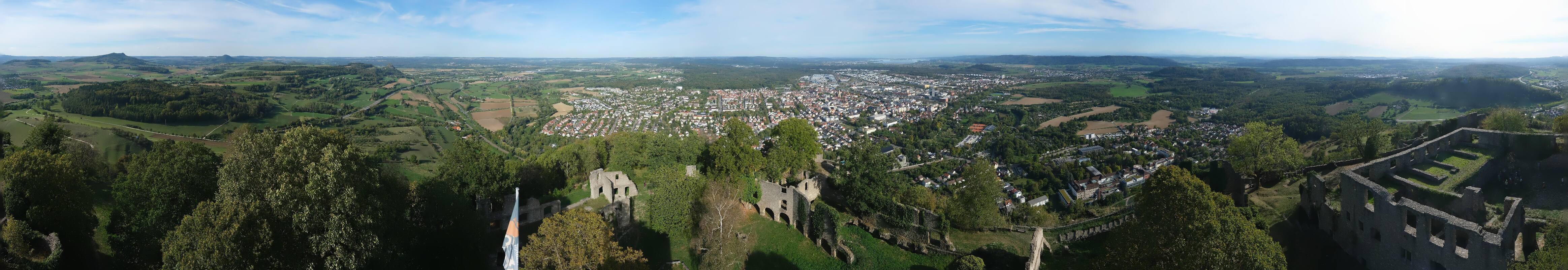 Archiv Foto Webcam Blick auf Singen von der Festung Hohentwiel