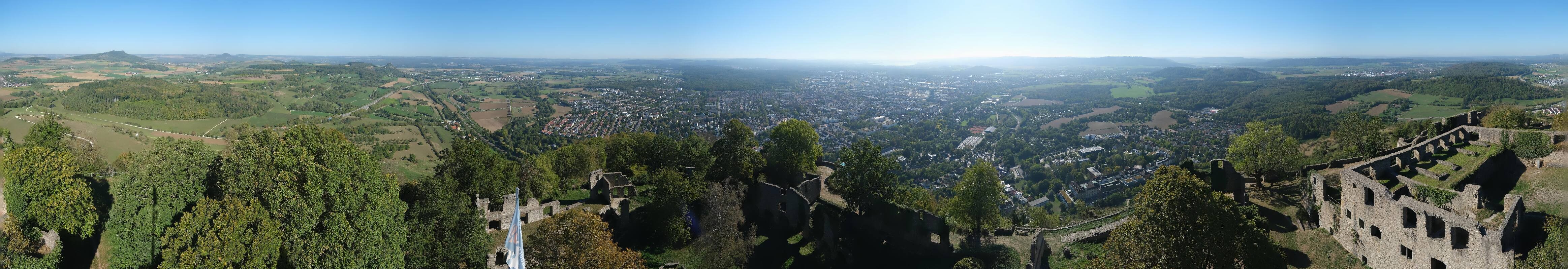 Archiv Foto Webcam Blick auf Singen von der Festung Hohentwiel
