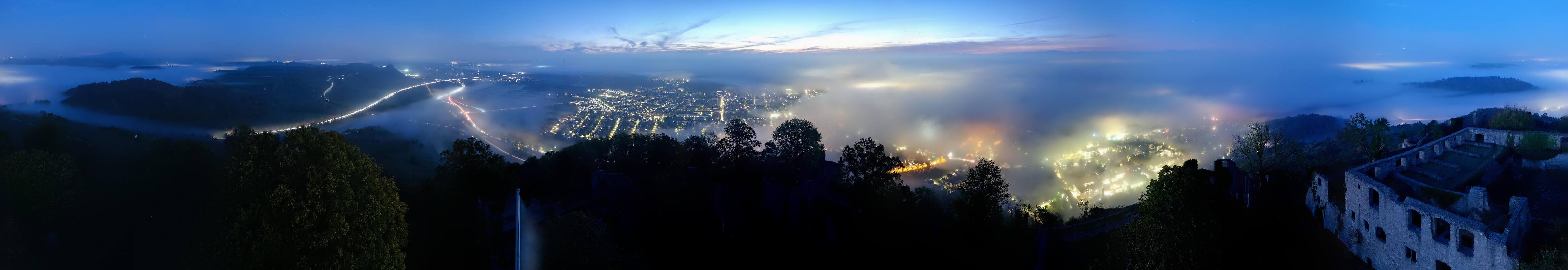 Archiv Foto Webcam Blick auf Singen von der Festung Hohentwiel