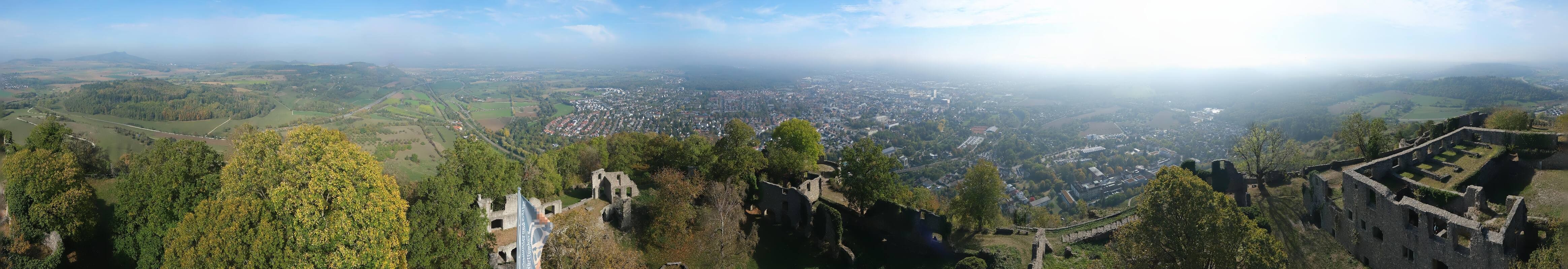 Archiv Foto Webcam Blick auf Singen von der Festung Hohentwiel